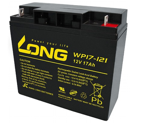 LONG广隆蓄电池WP17-12I 12V17AH 免维护胶体铅酸照明蓄电池UPS门禁喷雾器