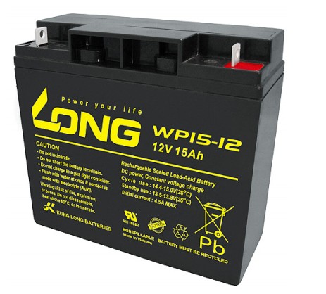 LONG广隆蓄电池WP15-12 12V15AH 免维护胶体铅酸照明蓄电池UPS门禁喷雾器