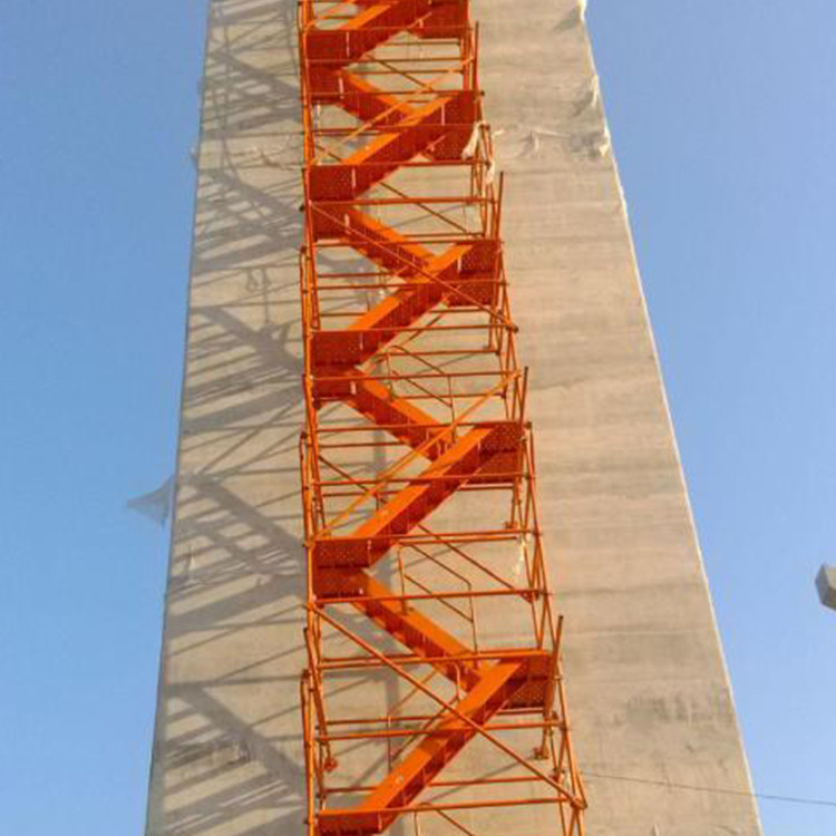 建筑之字形安全爬梯 长期供应 挂网式爬梯 基坑安全爬梯 欢迎订购