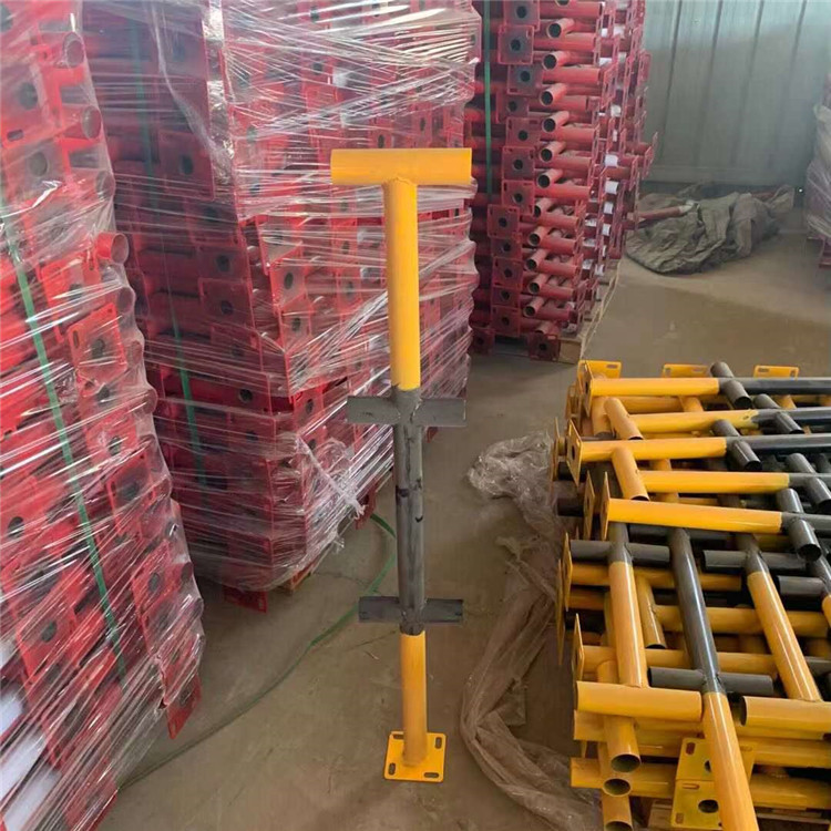 标准化工地楼梯扶手 建筑楼梯临时防护栏 立杆 48mm直通杆   直销