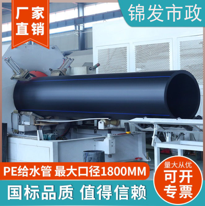 PE给水管 拖拉管 钢丝网骨架复合管全新料自来水管HDPE水管110管材
