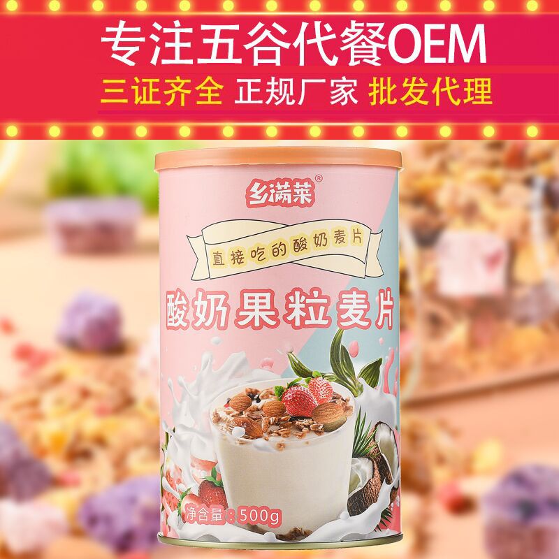 麦片 酸奶果粒 烘焙水果坚果燕麦片 即食营养谷物早代餐食品批发工厂直销
