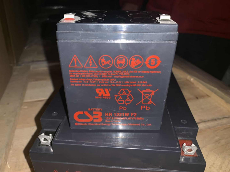 CSB蓄电池HR1221W F2 12V21W 铅酸免维护消防日立电梯ups精密电源