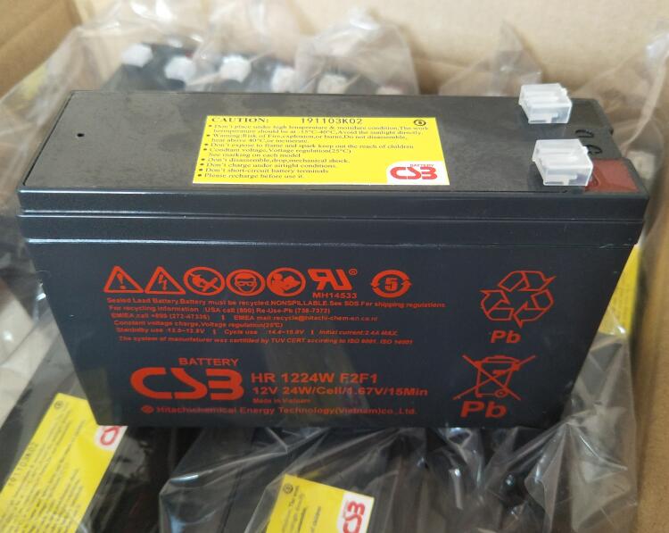 希世比CSB蓄电池HR1224W F2 12V24W 仪器仪表 医疗设备 通信电源用电瓶