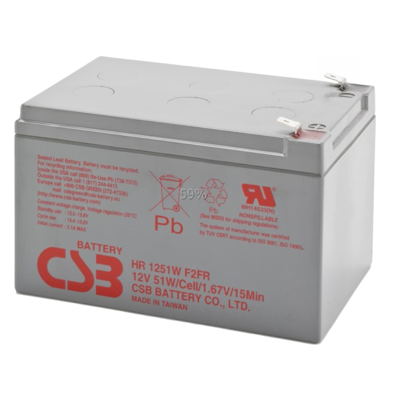 希世比CSB蓄电池HR1251W F2FR 12V51W 电梯应急风力发电专用 全国包邮