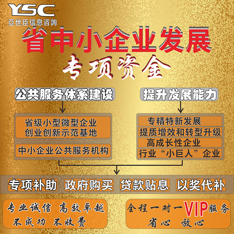 项目申报/中小企业发展专项资金/专精特新/小巨人/高成长性企业