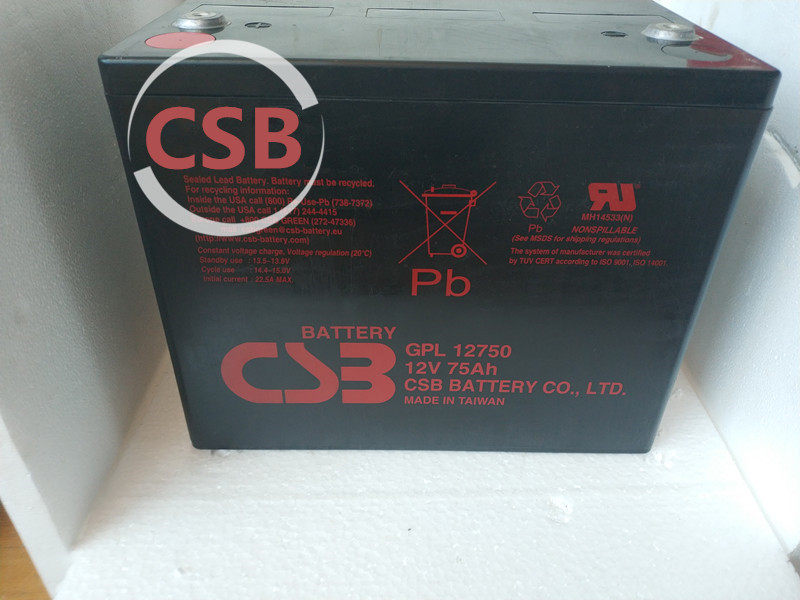 CSB蓄电池GPL12750 12V75AH 免维护 UPS电源太阳能直流屏