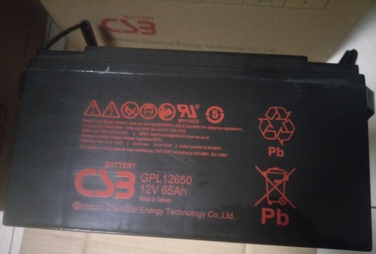 CSB蓄电池GPL12650 12V65AH 长寿命 UPS电源直流屏 机房配套