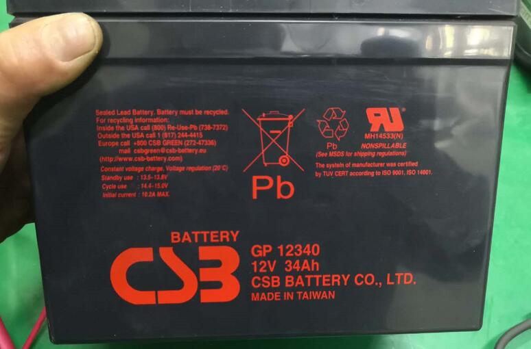 CSB蓄电池GP12340 12V34AH 消防应急直流屏ups电源专用