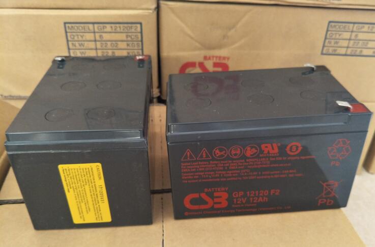 希世比CSB蓄电池GP12120 F2 12V12AH 消防应急电梯用APCups内置电源
