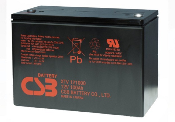 CSB蓄电池XTV121000 12V100AH 消防应急ups电源用 全新原厂