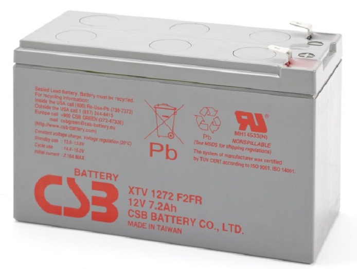 CSB蓄电池XTV1272 F2FR 12V7.2AH 风力发电专用 直流屏 备载电源