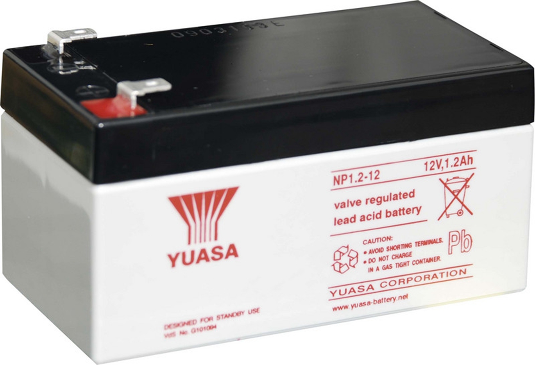 YUASA汤浅蓄电池NP1.2-12 12V1.2AH 电子设备 照明电源 门禁 监控 UPS电瓶用