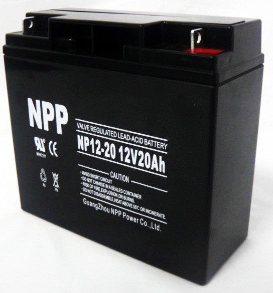 NPP耐普蓄电池12V20AH NP12-20AH 铅酸免维护蓄电池 消防/灯塔医疗应急照明门禁信号