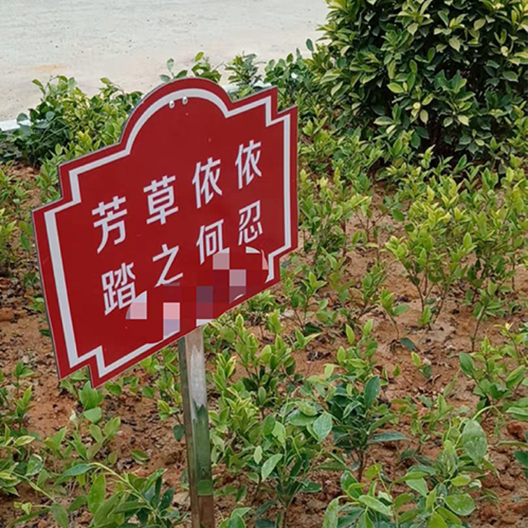 花草提示牌 木草地牌 爱护花草牌 指示牌 雕刻牌 花草牌警示牌
