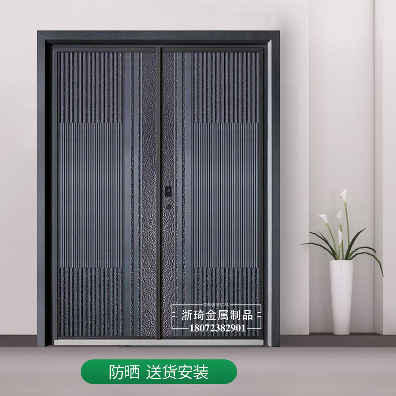 铜门 别墅大门 防盗子母门 农村自建房进户门 仿铸铝门 量身定制 