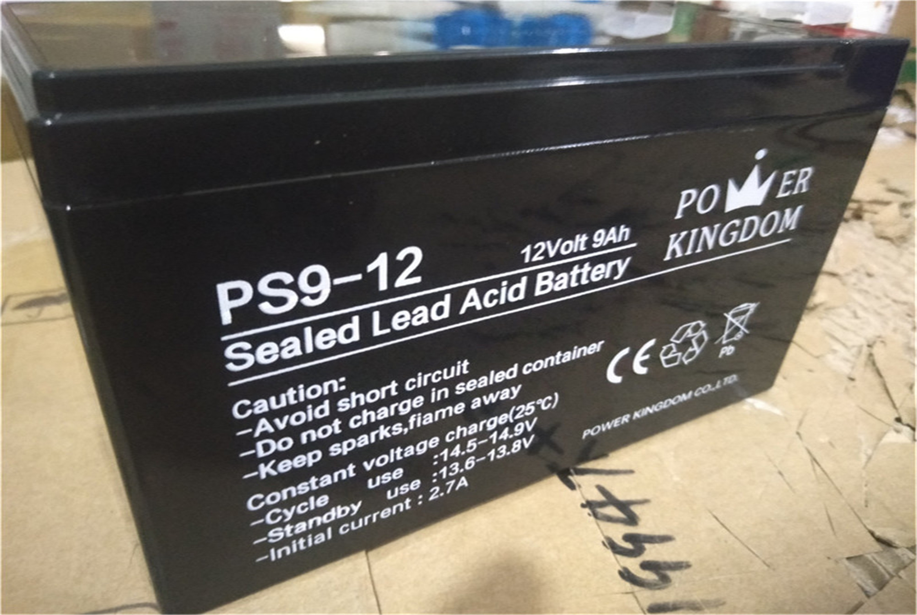 POERKINGDOM三力蓄电池PS9-12 12V9AH 后备应急照明 电力通讯UPS