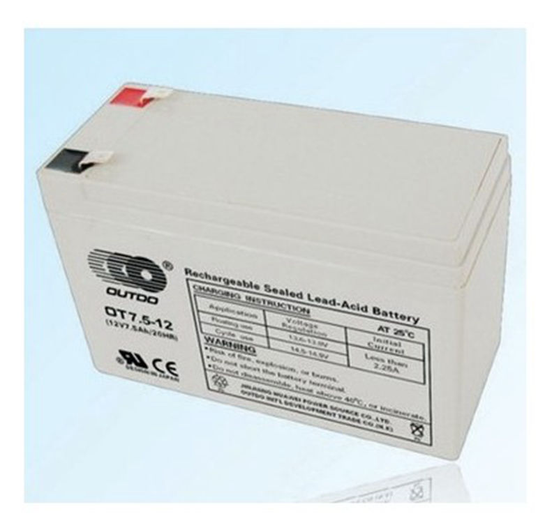 奥特多 铅酸蓄电池 OT7.5-12 蓄电池 12V7.5AH 消防门禁电瓶 信号塔 UPS内置电池