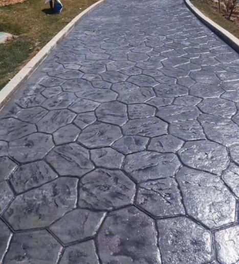 混凝土压印地坪 路面印花水泥印花 压印砼施工视频 晶邦地坪