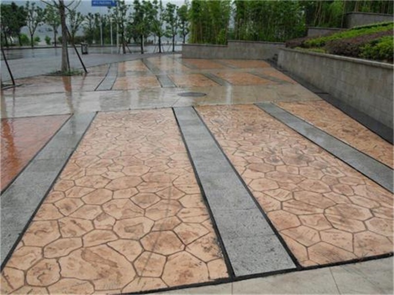 压花地坪原料 混凝土压花路面做法 压模混凝土施工工艺 晶邦新材料