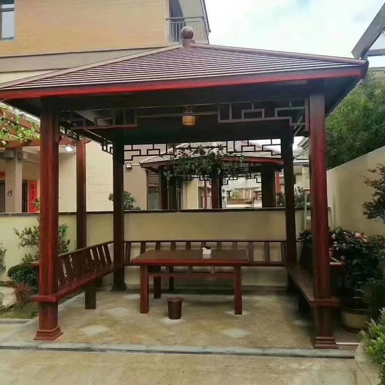 临沂中式凉亭  庭院凉亭  铝艺凉亭报价