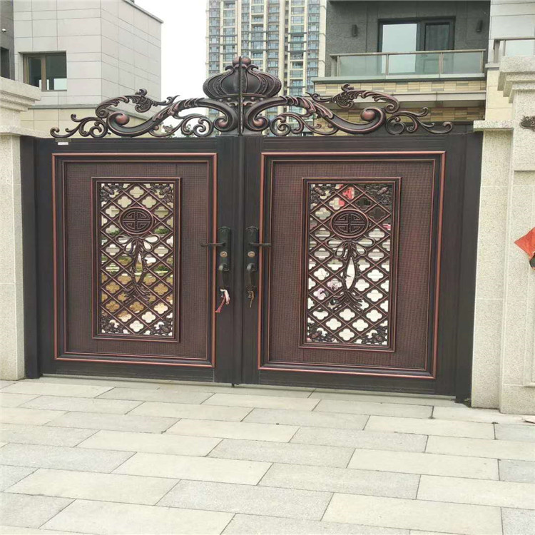 冠硕金属中式大门  铝合金庭院门   欧式铝艺门价格