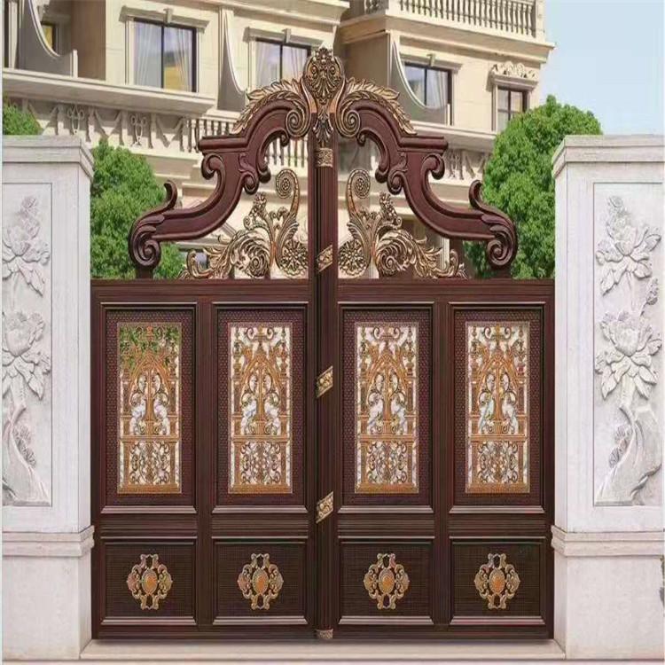 山东庭院铝艺门   乡村铝艺门  欧式大门厂