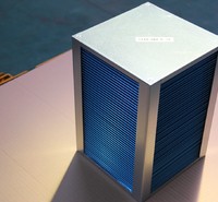 山东厂家蓝色换热器芯体定型机拉膜废气余热回收铝箔显热换热器
