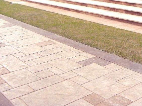 压印砼施工视频 路面压花模具 路面印花水泥印花 晶邦新材料