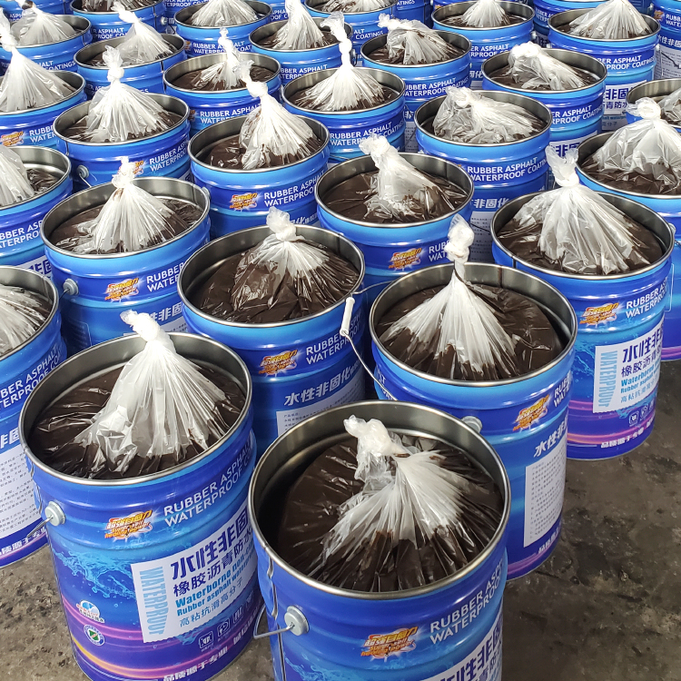 屋顶补漏防裂工程用防水涂料 水性非固化橡胶沥青防水涂料 厂家批发零售
