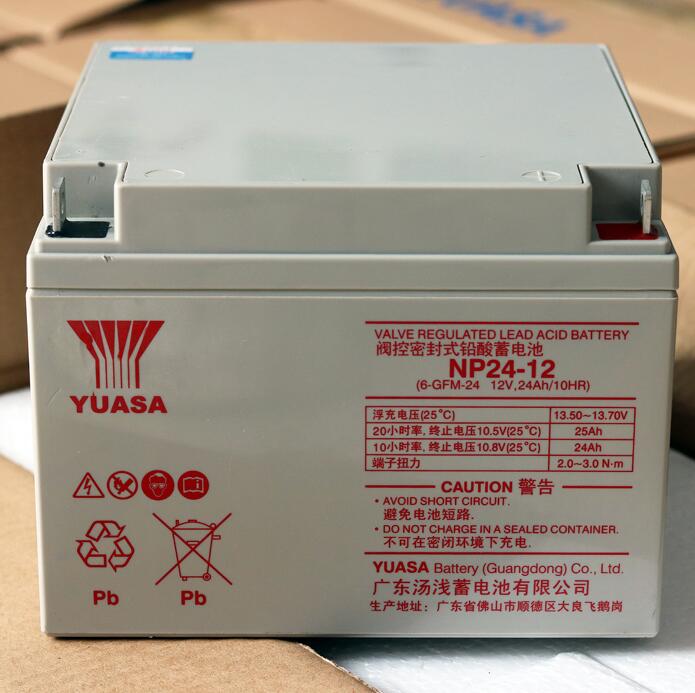 YUASA汤浅蓄电池NP24-12 12V24AH 储能型 应急电源电瓶 原装