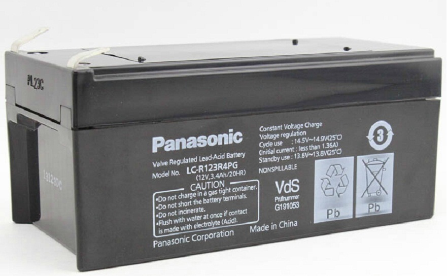 Panasonic松下LC-R123R4PG 12V3.4AH 全新 安防电梯医疗设备
