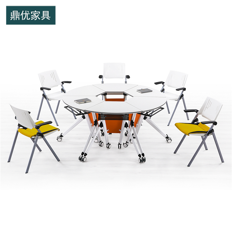 大学智慧教室学生桌 多功能拼接桌子厂 六角组合桌可移动
