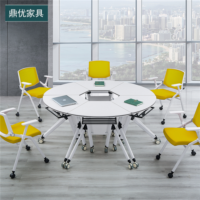 微格教室桌椅批发 可折叠培训桌厂家 六边形拼接桌