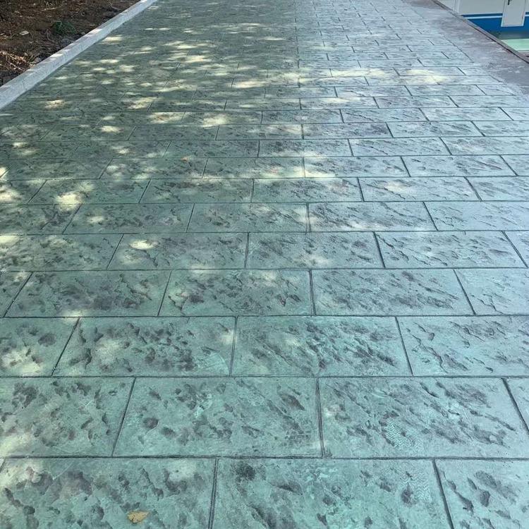压膜混泥土做法 艺术地坪 压膜地坪 晶邦地坪