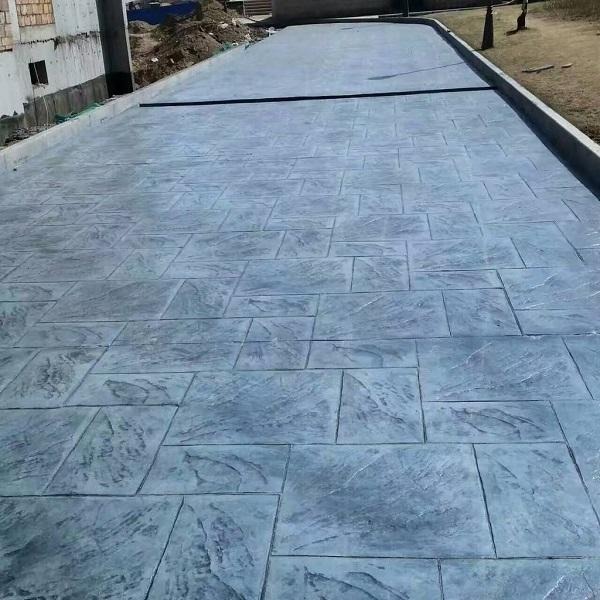 路面压花模具 压模彩色路面 水泥印花地面价格 晶邦地坪