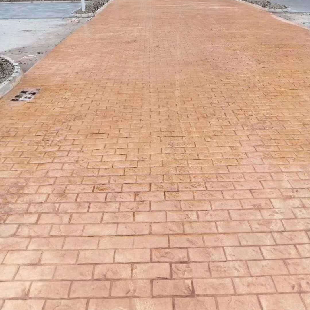 压花地坪施工工艺 压印地坪产品 混凝土压模路面 晶邦地坪