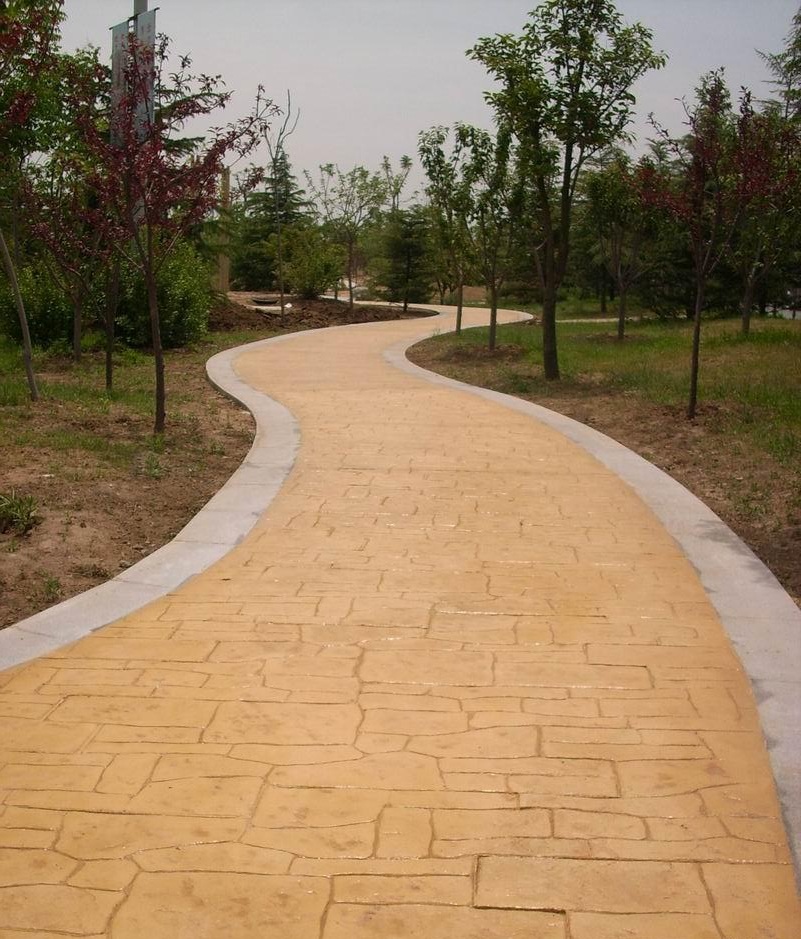压印混凝土材料 压花地坪原料 混凝土压花路面做法 晶邦新材料