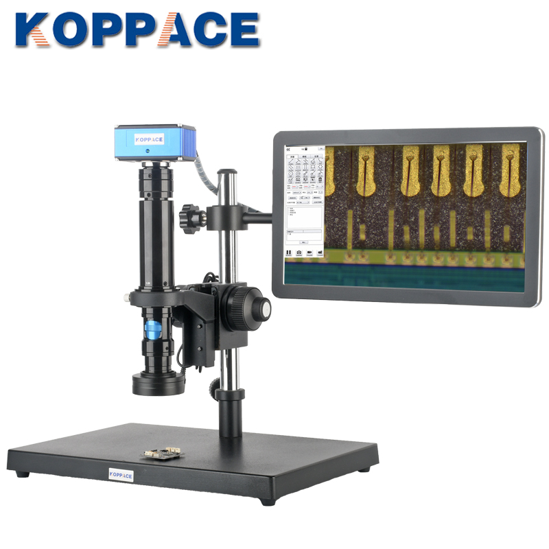 KOPPACE 30X-170X工业显微镜200万像素可拍照并测量相机连续变焦镜头13.3英寸显示屏