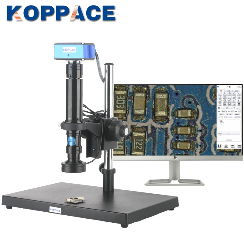 KOPPACE 48X-270X电子显微镜2K高清相机可拍照并测量连续变焦镜头微调精度0.002mm