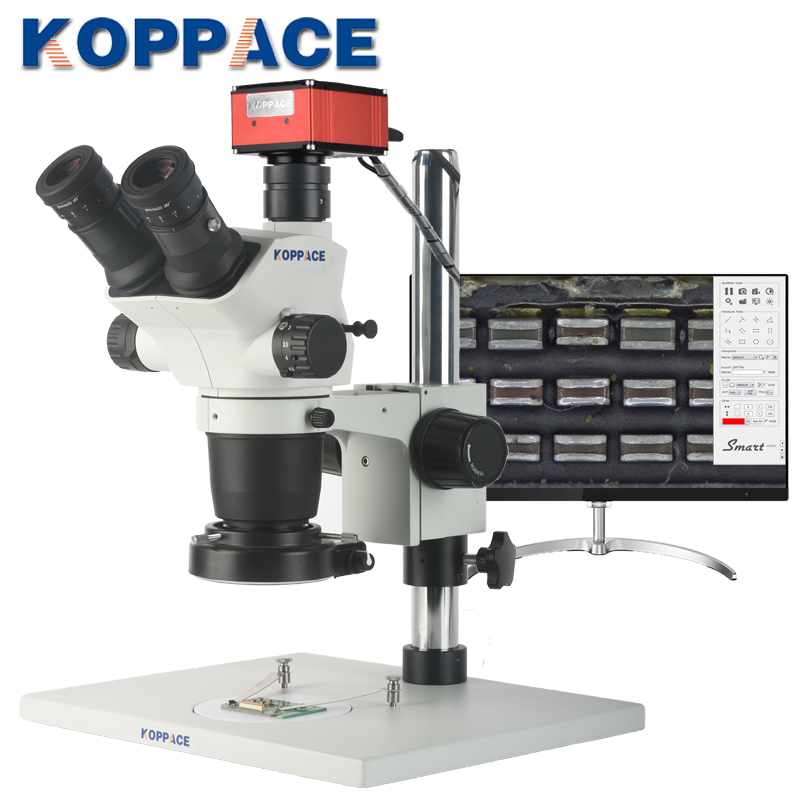 KOPPACE 6.7X-45X 三目立体显微镜830万像素4K高清相机可拍照录像测量