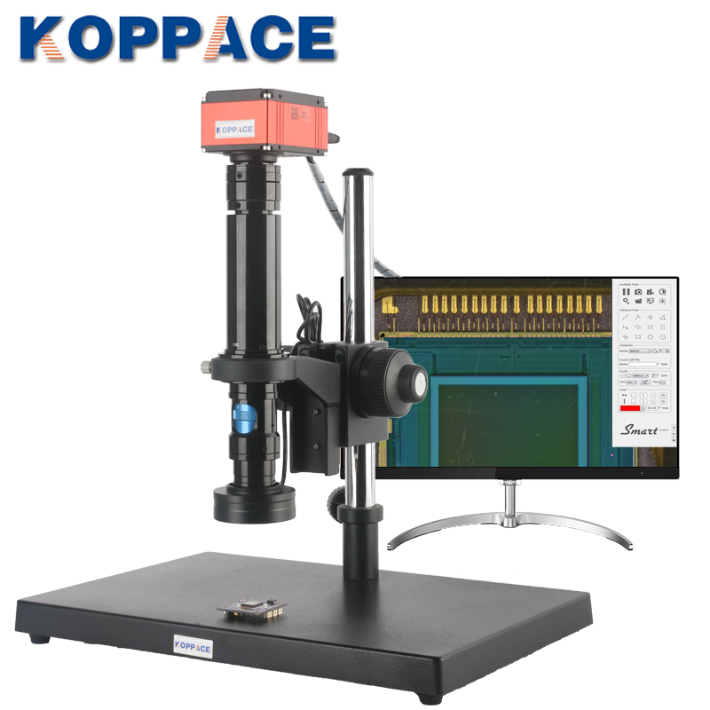KOPPACE 54X-308X电子显微镜4K高清摄像机拍照并测量连续变焦镜头