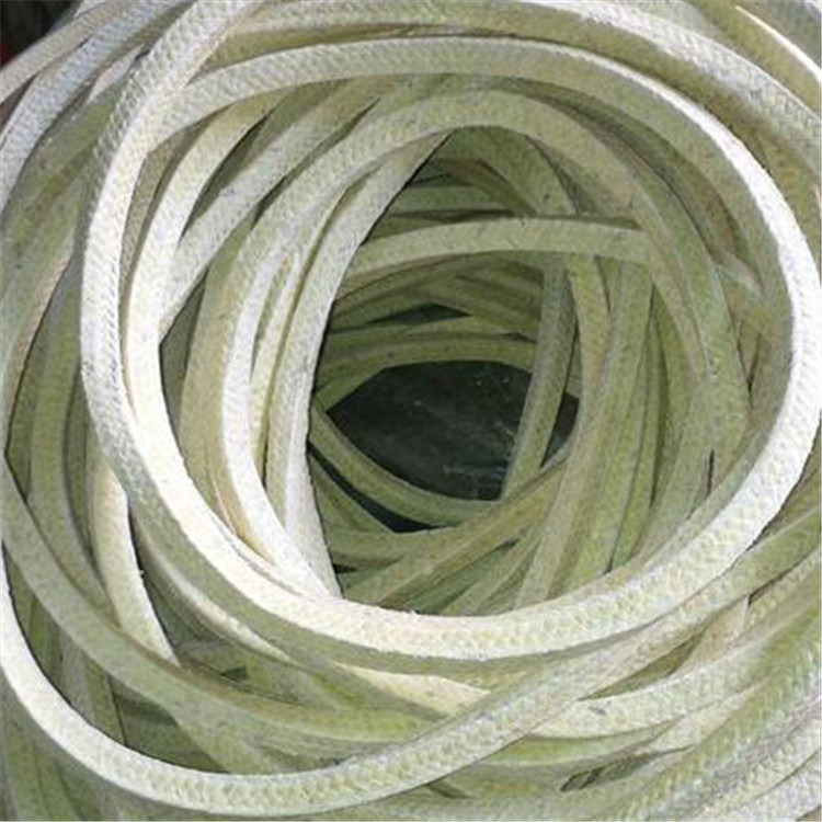 芳纶白四氟盘根 热磨机芳纶盘根 聚四氟乙烯盘根耐磨