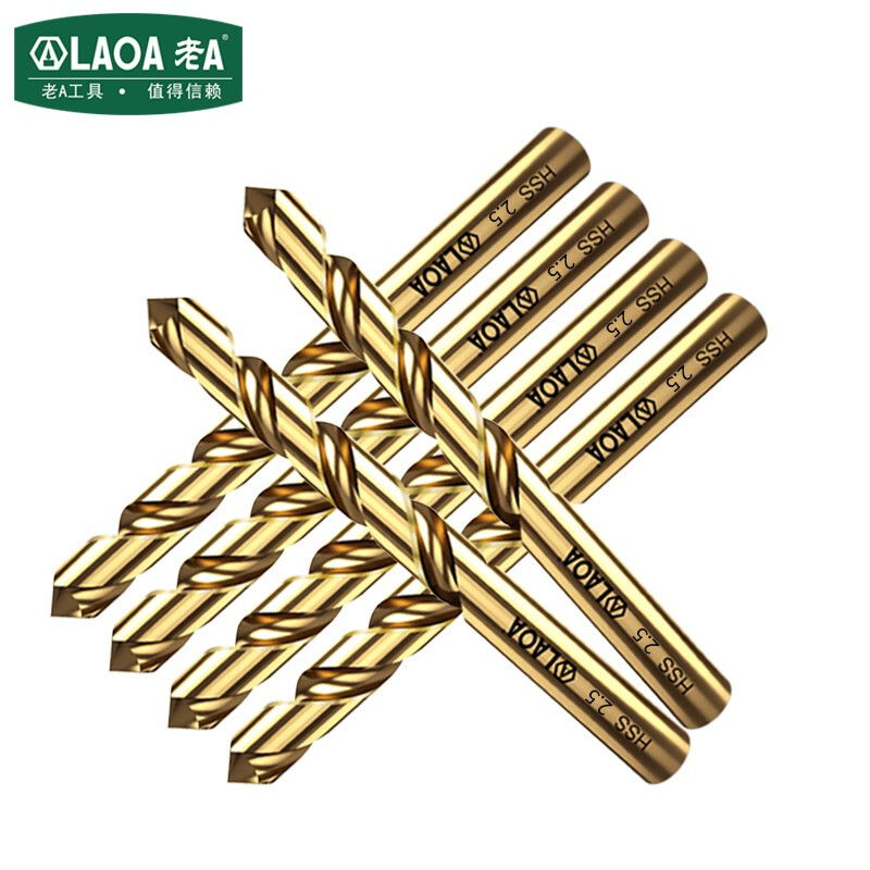 老A（LAOA）含钴麻花钻头 不锈钢钻头 取孔开孔金属钻头2.5mm10支装 LA162004
