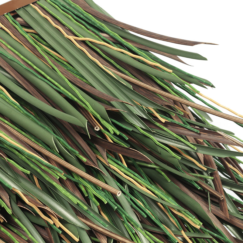 支持定制 附着力好PE仿稻草 仿稻草屋顶 仿真茅草滕条