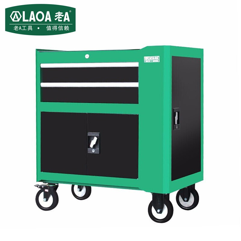 老A（LAOA）重型工具车 手推车二层抽屉汽修工具柜收纳柜 LA119220