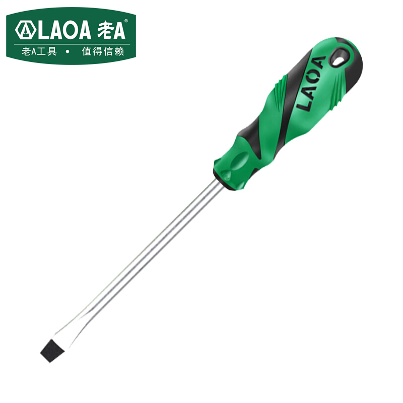 老A（LAOA）一字螺丝刀 橡塑柄防滑平口起子 螺丝批 6x150MM LA612615B