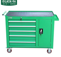 老A（LAOA）工具车 五层抽屉式工具手推车 车间移动工具柜 工具收纳柜 LA115102 绿色 