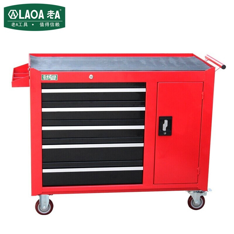 老A（LAOA）工具车 五层抽屉式工具手推车 车间移动工具柜 工具收纳柜 LA115101 红色