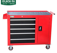 老A（LAOA）工具车 五层抽屉式工具手推车 车间移动工具柜 工具收纳柜 LA115101 红色
